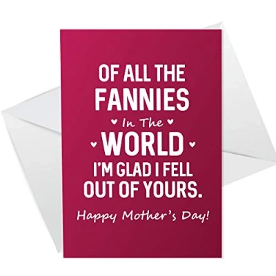 Image of RED OCEAN Funny Mothers Day Card Rude Cheeky Humour For Mum Gift From Daughter Son
