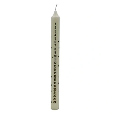 Image of Widdle Wonderland 25cm Christmas Advent Candle Tapered Countdown (Cream)