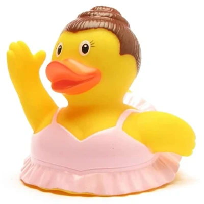 Image of Duckshop I Squeaky Ducks Ballerina Bath Duck Length: 8 cm