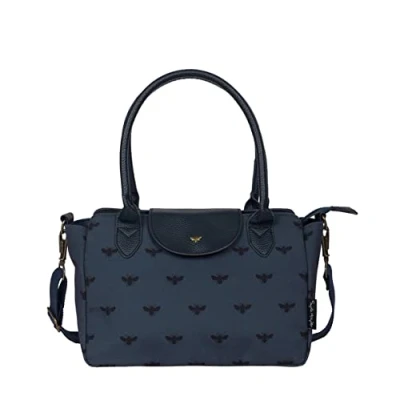 Image of Sophie Allport Bees Mini Florrie Bag, Navy Blue with Bee Pattern, Everyday Handbag, for Women and Girls