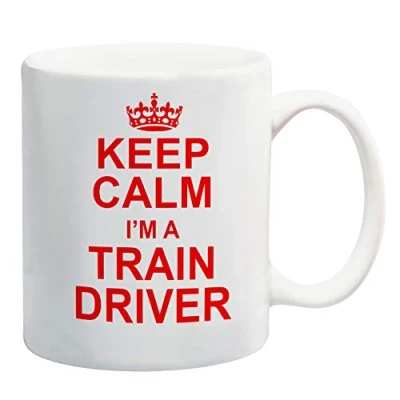 Image of Dynamite Gifts Keep Calm I&#039;m A Train Driver Red Mug Gift Present