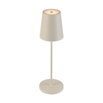 Image of SLV LED rechargeable lamp Vinolina Two, beige, aluminium, Ø 11 cm, IP65