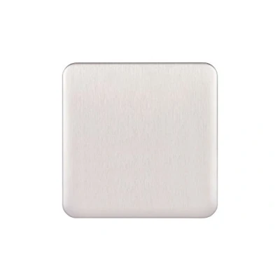 Image of Schneider Electric Lisse Screwless Deco Single Blank Plate, GGBL8010SS, Stainless Steel