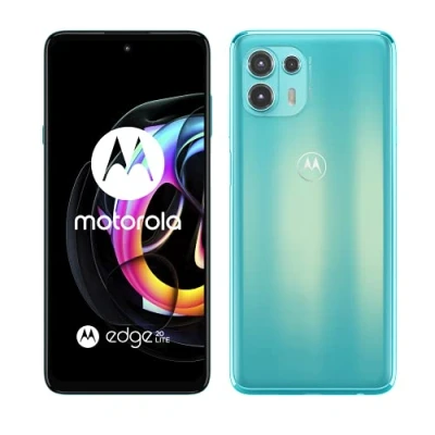 Image of Motorola Edge 20 Lite (6.7 Inch Full HDR+ OLED display, MediaTek Dimensity 720, TurboPower, 108 MP Camera, 5000 mAH Battery, Dual SIM, 128 GB, Android 11), Lagoon Green