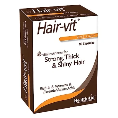 Image of HealthAid Hair Vitamins for Growth with Essential and Minerals, 90 Capsules, Pack of 1