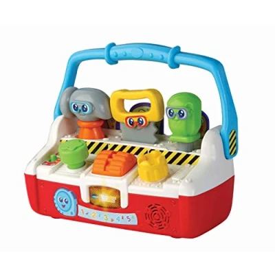 Image of VTech Tool Box Friends Baby Musical Toy, Educational Toy with Music &amp; Sounds, Electronic Preschool Suitable for Boys Girls 12 Months, 2 3 Year Olds, size: 35 x 27.9 13.3cm