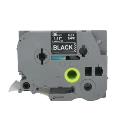 Image of BROVACS 1 Pack White on Black Laminated Label Tape Compatible for Brother P Touch Printer TZ 365 TZe 36mm 1/2&quot; OPA4365