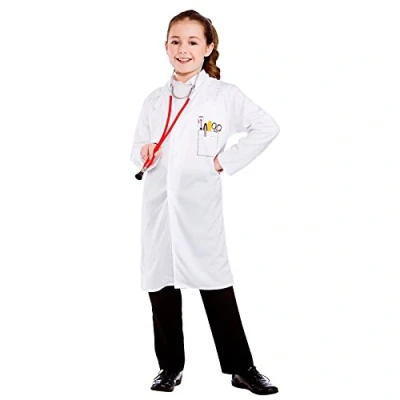 Image of Kids Unisex Doctor/Vet Coat Fancy Dress Costume Medium (5 7 Years)