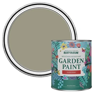 Image of Rust Oleum Green Mould Resistant Garden Paint In Gloss Finish Grounded 750ml