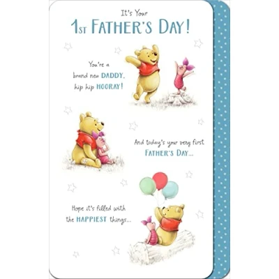 Image of Winnie The Pooh 1st Father&#039;s Day! Daddy Day Card Greeting Cards Fathers 626928