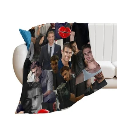 Image of QapLWczK Sunshine Theo James Blanket Ultra Soft Flannel Fleece Stylish Bedroom Living Room Sofa Warm All Season Use 80&quot;x60&quot;