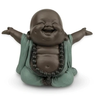 Image of Zen&#039;Light Zen and Feng Shui Decoration Lucky Charm for Creating a Relaxing Spiritual Atmosphere Gift Idea Width: 6 cm Colour: Green Brown