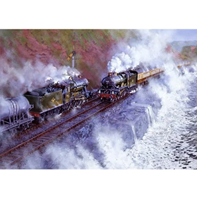Image of GWR County Castle Class Devon Engine Steam Locomotive Train Birthday Card