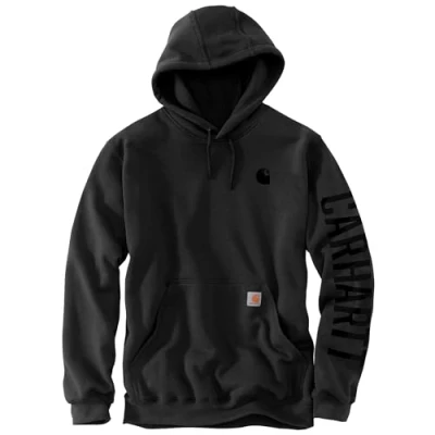 Image of Carhartt Mens Midweight Graphic Sweatshirt Hoodie Black