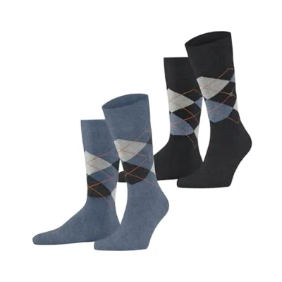 Image of Burlington 2ER PACK Socks, Men&#039;s, Size: 7,5 11, Dunkelblau blau