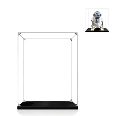 Image of Hosdiy Acrylic Display Case for (R2D2) Model compatible with Lego 75308 (Only Case, No Building Set)