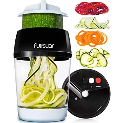 Image of Spiralizer for Vegetables Vegetable Slicer Zucchini Courgette Zoodles Noodles Spaghetti Maker Veggie Veg Carrot Cucumber Spiral Cutter Kitchen Tools &amp; Gadgets (4 in 1)