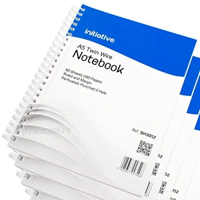 Image of [Pack of 5] A5 Twinwire 160 Page Lined Paper Memo Pads Notebooks Notepads
