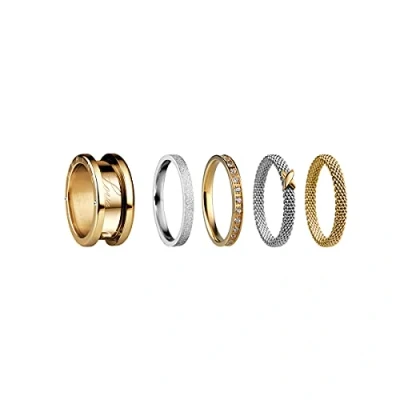 Image of BERING Exchangeable Ring Set for Women in Silver and Gold with the Distinctive Twist Change System, Symphony E