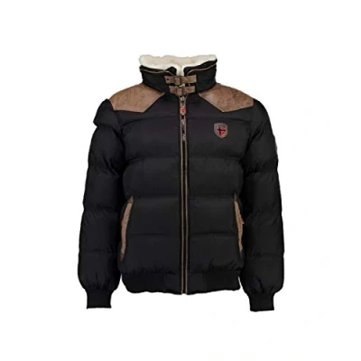 Image of Geographical Norway Warm Winter Jacket Designer Men Quilted Black, Gr.M