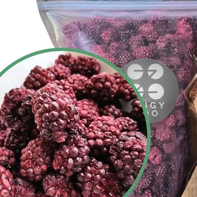 Image of Freeze Dried BlackBerry XL 350g Natural Raw Unsweetened Fruit as Healthy Snacks for Adults Berries Fruits Drinks, Porridge, Cocktails No Added Sugar ZingyZoo