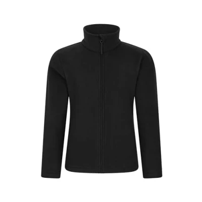 Image of Mountain Warehouse Camber II Kids Full Zip Fleece Comfy, Lightweight Sweatshirt, &amp; Anti Pill, for Boys Girls Spring Summer, Camping, Outdoors Hiking Black 13 Years