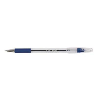 Image of Q Connect Grip Stick Ballpoint Pen Medium Blue (20 Pack)