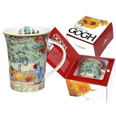 Image of CARMANI Porcelain Mug Decorated with &#039;First Step&#039; by Vincent Van Gogh 350ml