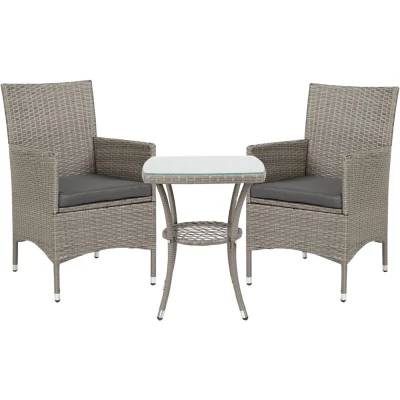 Image of Outsunny Rattan Furniture Bistro Set Garden Table Chair Patio Outdoor Conservatory Wicker863 033