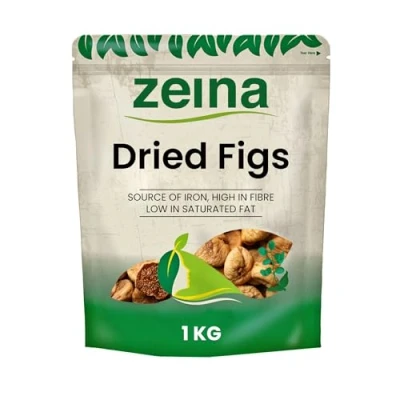 Image of Zeina Dried Figs Turkish Lerida Variety (1Kg) Naturally Gluten Free and Vegan Approved High Fibre Healthy Snack