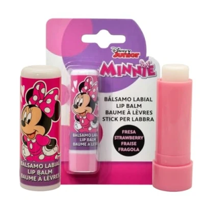 Image of Disney Minnie Mouse Strawberry Flavour Lip Balm with Moisturising, Hydrating and Nourishing Formula for Kids, 4g