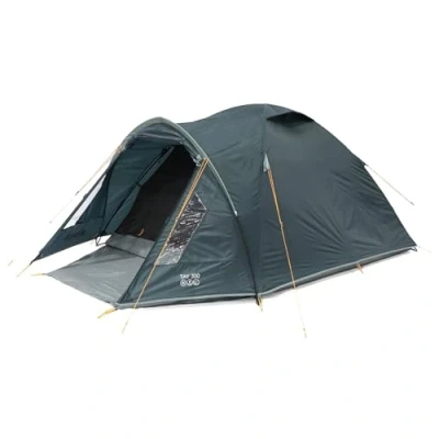 Image of Vango Tay Tent with Porch and Darkened Bedroom, Compact, Lightweight, Dome, Easy to Pitch, Backpacking, Festivals, Wild Camping, Hiking, 3000mm HH (Deep Blue, 300 (3 Person))