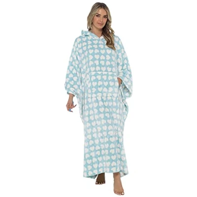 Image of Undercover Ladies Longline Poncho LN1451 Blue Heart