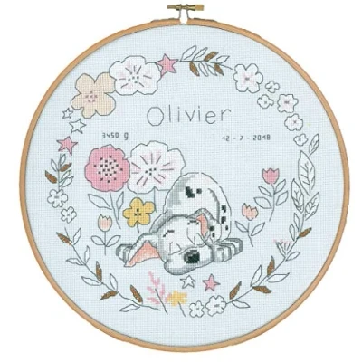 Image of Vervaco Disney Little Dalmatian Counted Cross Stitch Kit, Cotton, Multi Colour, 24 x 0.3 cm