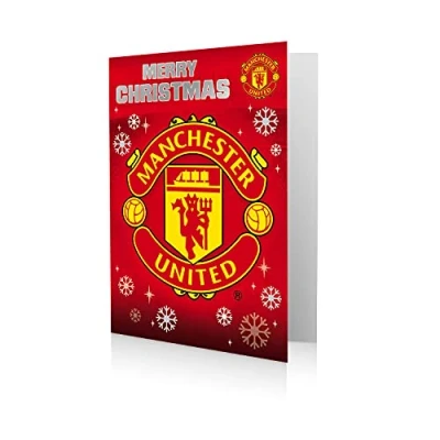 Image of Manchester United Football Christmas Card, Card ManU Fans