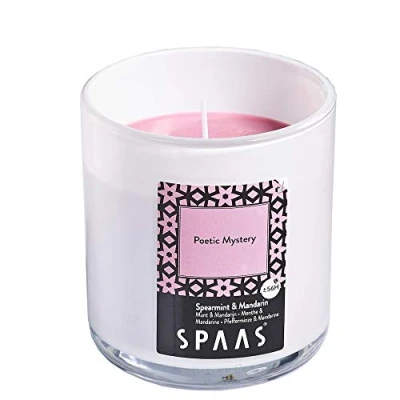 Image of Spaas Scented Candle in Glass with Aluminium Lid, ± 56 Hours , Poetic Mystery
