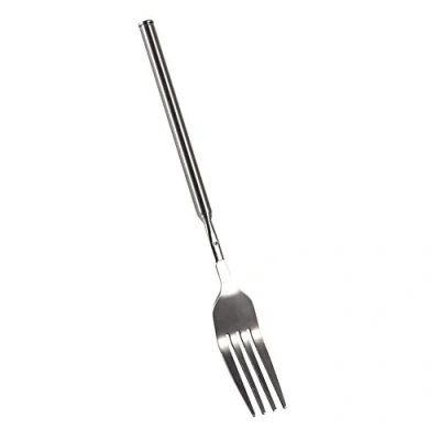 Image of AUNMAS Stainless Steel Dinner Fork, 22 64cm / 8.7 25.1in Adjustable BBQ Long Handle Fork Telescopic Extendable Fruit Dessert for Sausages