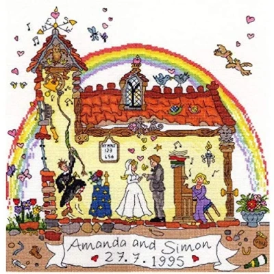 Image of Bothy Threads Cross Stitch Kit Cut Thru&#039; Wedding