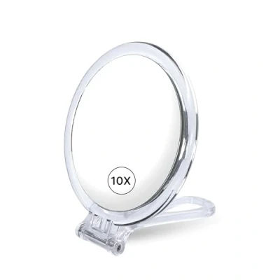Image of Fantasia Travel Mirror Acrylic 10x Magnification Diameter 16 cm with Case Length 19/29.5