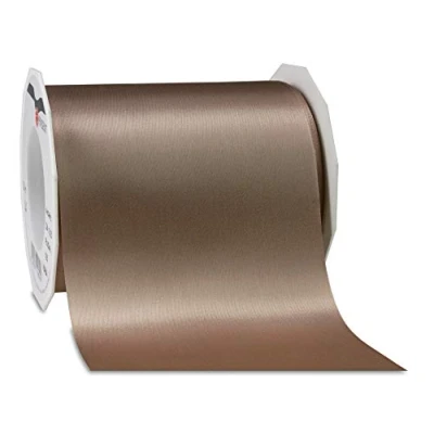 Image of Präsent Adria Satin Ribbon Taupe 112 mm Width, 25 m Length