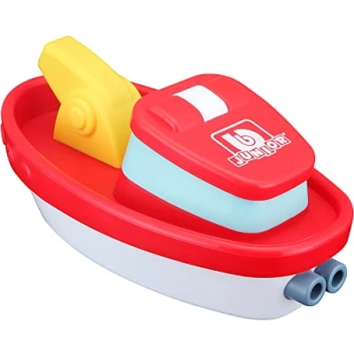 Image of Bburago B16 89015 BB Junior Splash N Play FIRE Boat Preschool Bath Toy, Red