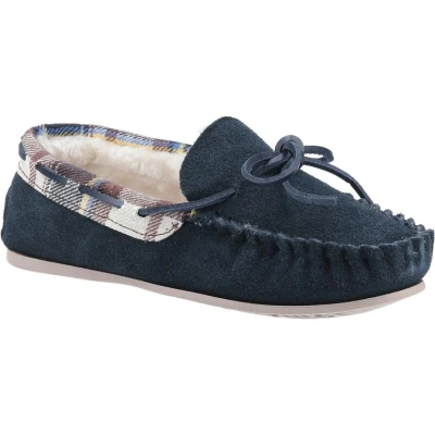 Image of Cotswold Kilkenny Slip on Moccasin Slipper Navy