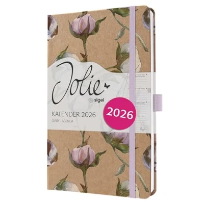 Image of Jolie Diary 2026 A5 Week to View Hardcover Cotton Fields