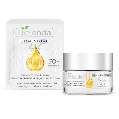Image of Bielenda Diamond Lipids 70+ Lipid Anti Wrinkle Cream Concentrate for Mature and Sensitive Skin Day Night 50ml