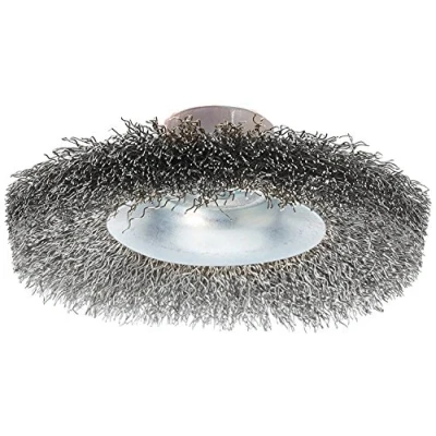 Image of Silverline Stainless Steel Crimp Bevel Brush 100mm M14