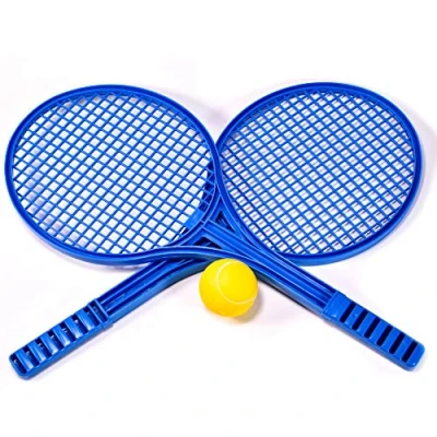 Image of KandyToys Jumbo Soft Tennis Set with 2 Rackets &amp; Ball Three Assorted Colours Outdoor Games