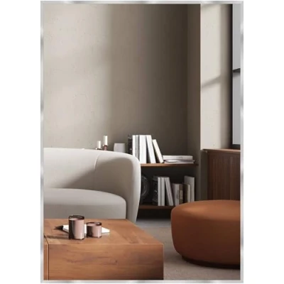 Image of nielsen Wall Mirror 50x70cm, Aluminium, Alpha Silver Décor with Hanging Set, Hallway Mirror, Bedroom Décor, Mirrors for Bedrooms and Living Room