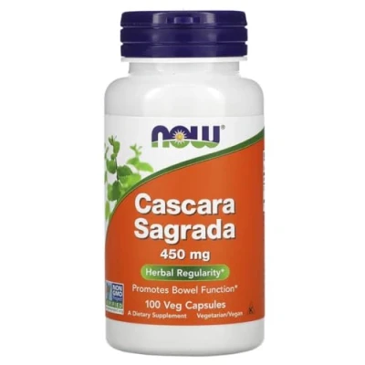 Image of Now Foods Cascara Sagrada Gentle Herbal Digestive Support 450mg, 100 Veg Capsules