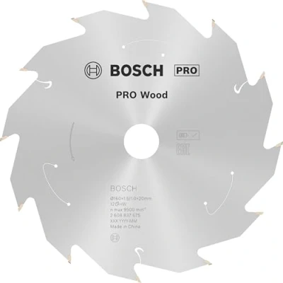 Image of Bosch Professional Circular Saw Blade Standard (for Wood, 160 x 20 1.5 mm, 12 teeth; Accessories: Cordless Saw)