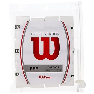 Image of Wilson Overgrip, Pro Overgrip Sensation, Unisex, White, Pack of 12, WRZ4011WH